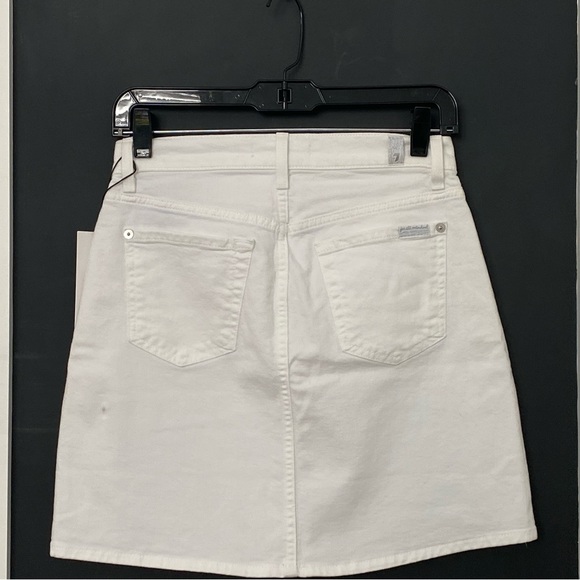 NWT 7 For All Mankind Women's Denim Mini Skirt (Size 25) - Picture 4 of 9